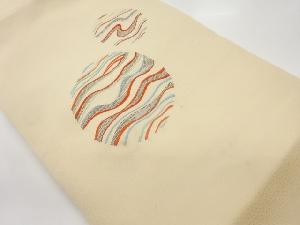 紙布丸に流水模様織出し名古屋帯